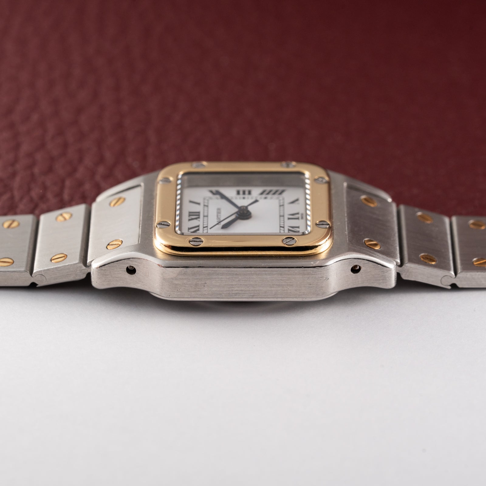 Cartier Santos Automatic Gold Steel PM 1990s Ref. 0902