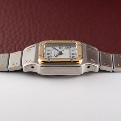 Cartier Santos Automatic Gold Steel PM 1990s Ref. 0902
