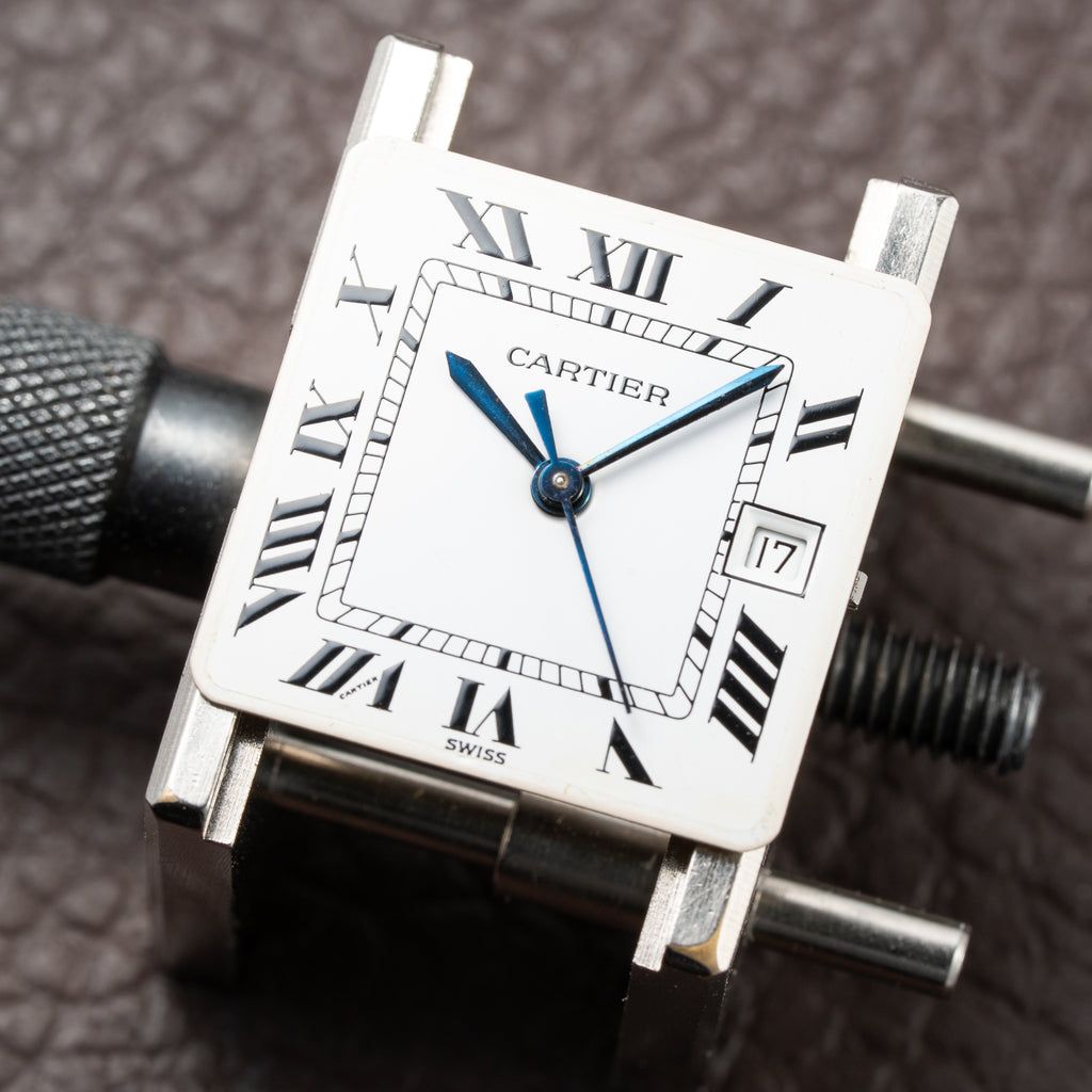 Cartier Santos Carrée Automatic Gold/Steel GM LM Ref. 2961 from 1980s