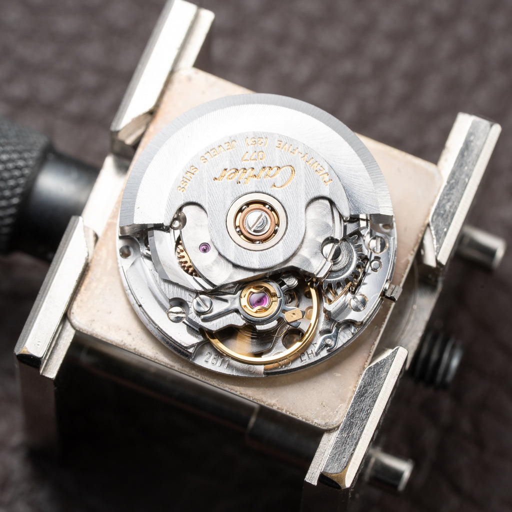 Cartier Santos Carrée Automatic Gold/Steel GM LM Ref. 2961 from 1980s
