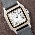 Cartier Santos Carrée Automatic Gold/Steel GM LM Ref. 2961 from 1980s