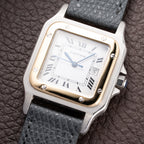 Cartier Santos Carrée Automatic Gold/Steel GM LM Ref. 2961 from 1980s