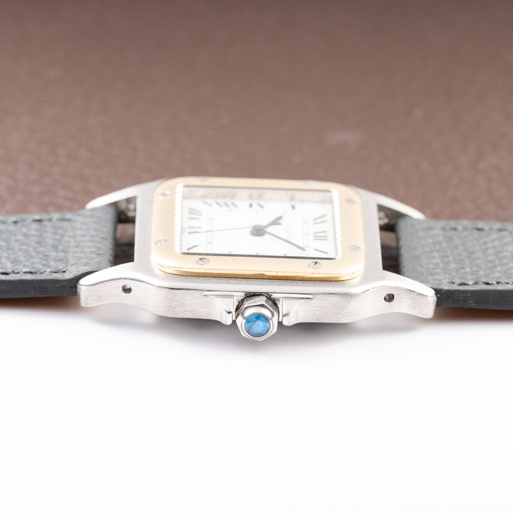 Cartier Santos Carrée Automatic Gold/Steel GM LM Ref. 2961 from 1980s