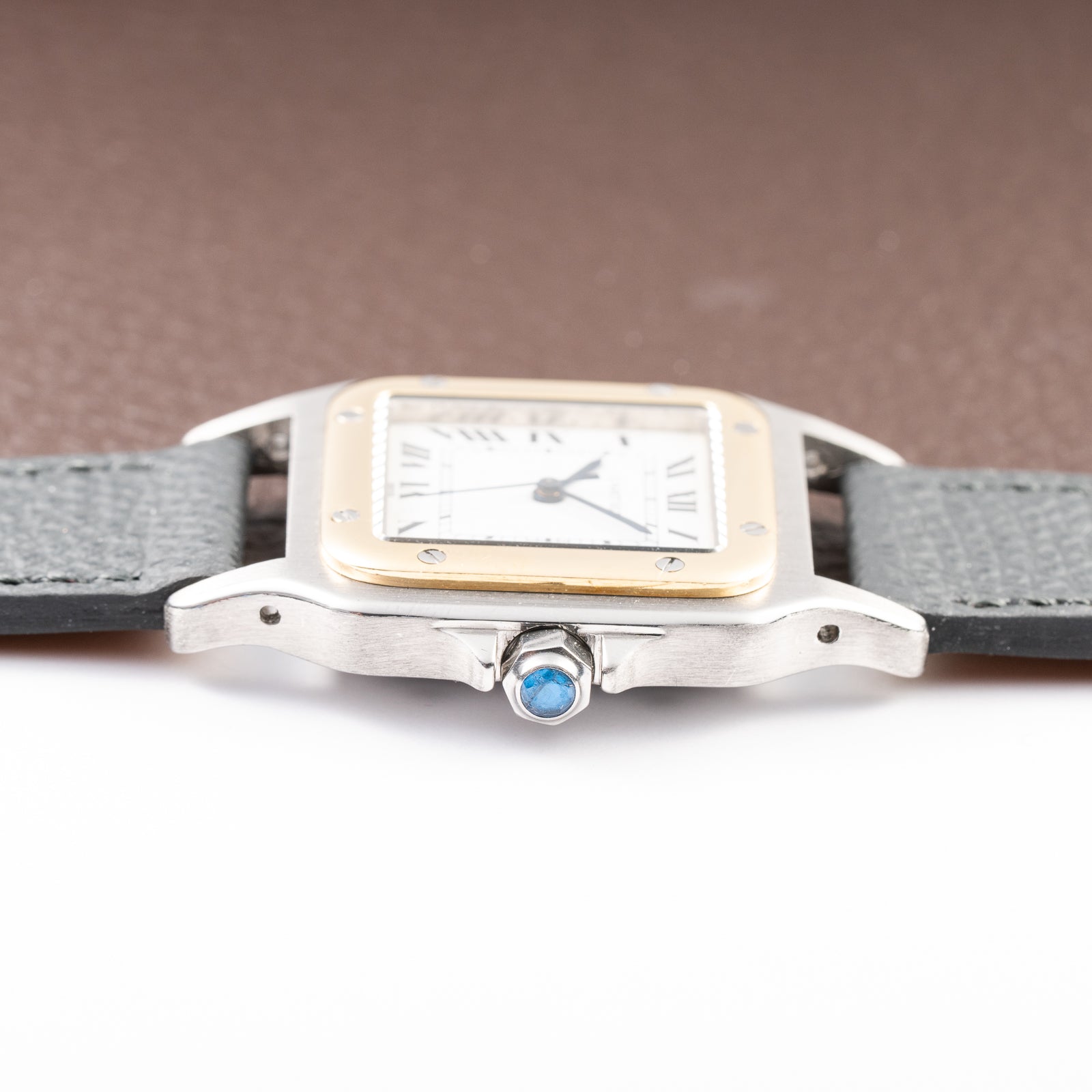 Cartier Santos Carrée Automatic Gold/Steel GM LM Ref. 2961 from 1980s
