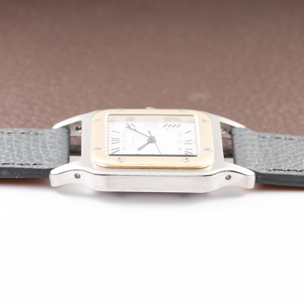 Cartier Santos Carrée Automatic Gold/Steel GM LM Ref. 2961 from 1980s