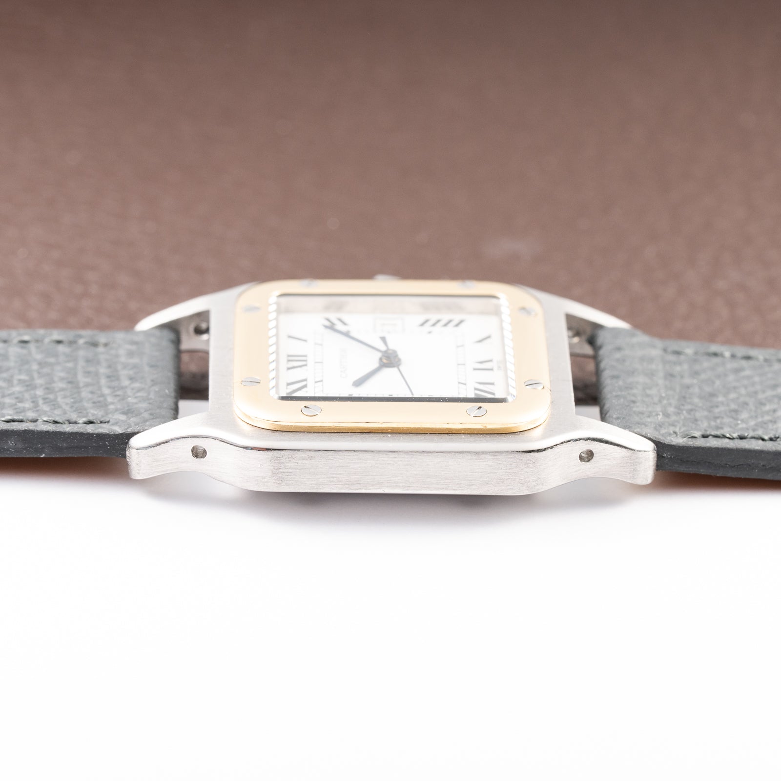 Cartier Santos Carrée Automatic Gold/Steel GM LM Ref. 2961 from 1980s