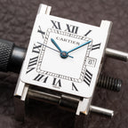 Cartier Santos Carrée Automatic Gold/Steel GM LM Ref. 2961 from 1980s