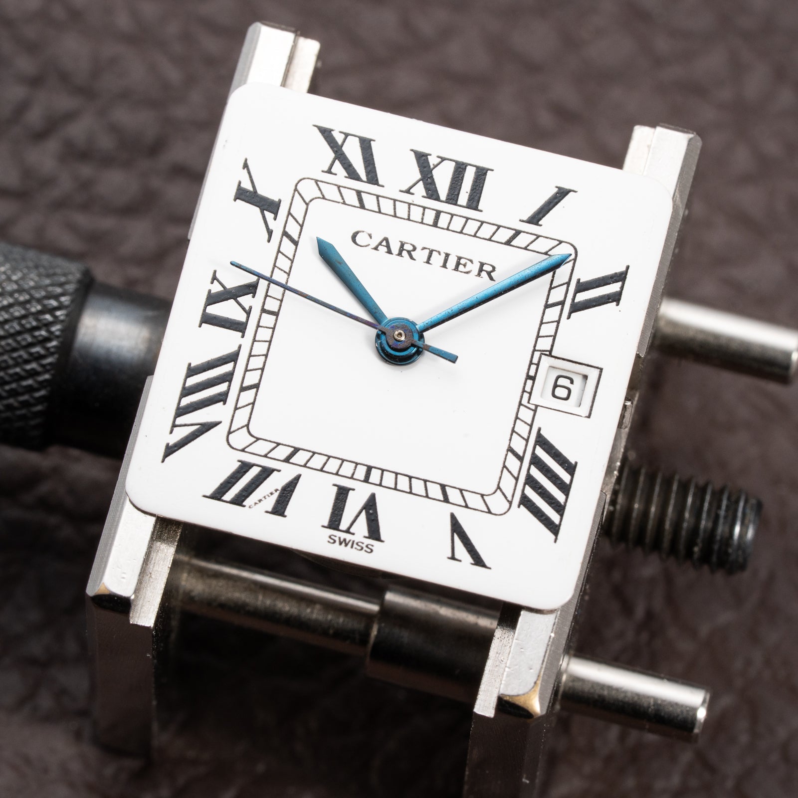 Cartier Santos Carrée Automatic Gold/Steel GM LM Ref. 2961 from 1980s