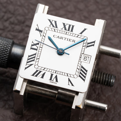 Cartier Santos Carrée Automatic Gold/Steel GM LM Ref. 2961 from 1980s