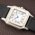 Cartier Santos Carrée Automatic Gold/Steel GM LM Ref. 2961 from 1980s