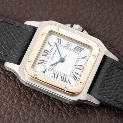 Cartier Santos Carrée Automatic Gold/Steel GM LM Ref. 2961 from 1980s
