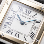 Cartier Santos Carrée Automatic Gold/Steel GM LM Ref. 2961 from 1980s