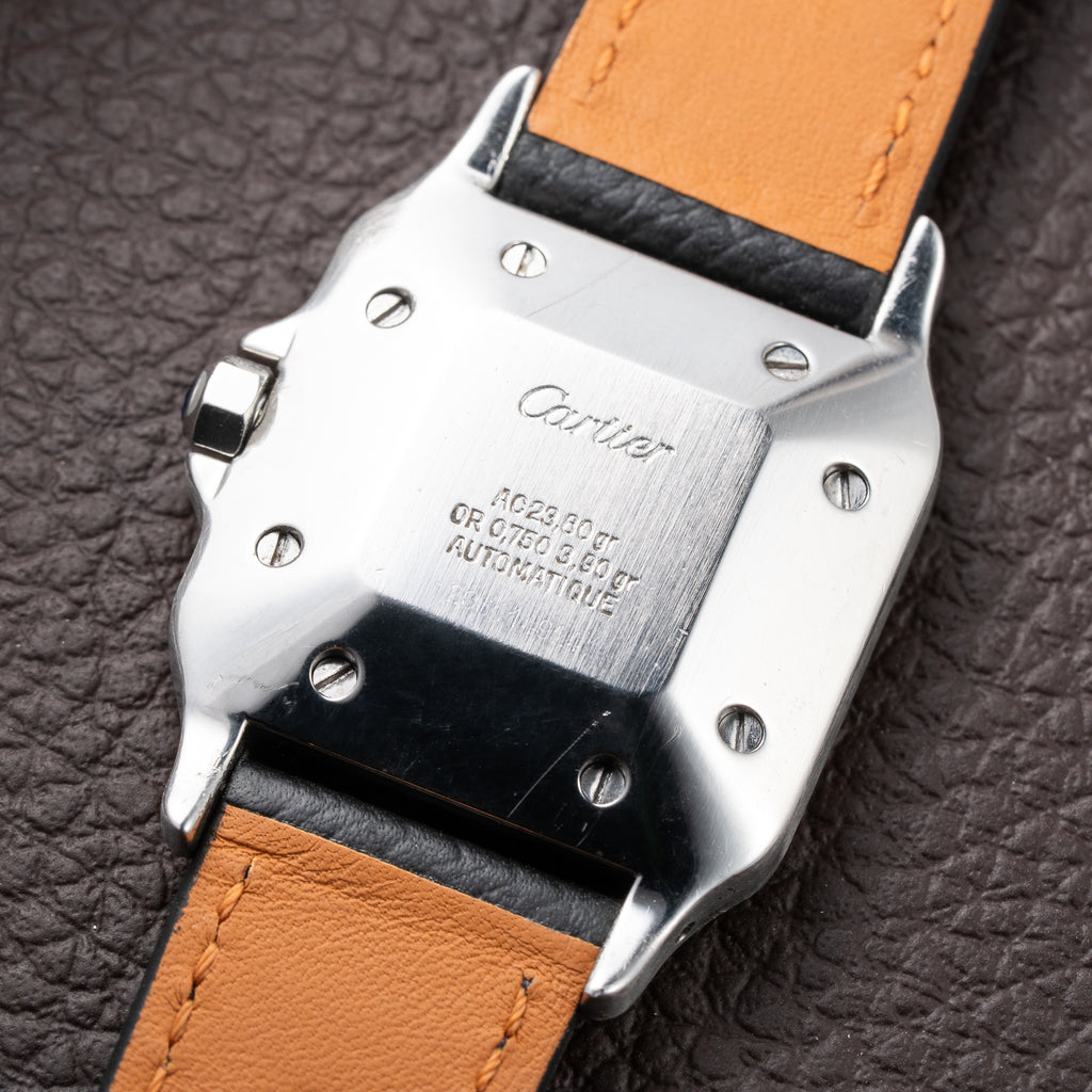 Cartier Santos Carrée Automatic Gold/Steel GM LM Ref. 2961 from 1980s