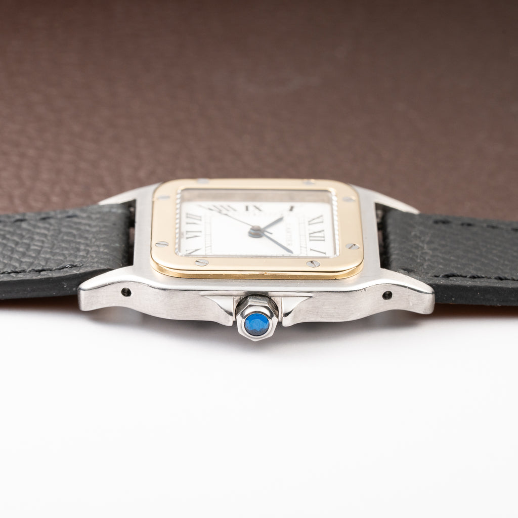Cartier Santos Carrée Automatic Gold/Steel GM LM Ref. 2961 from 1980s