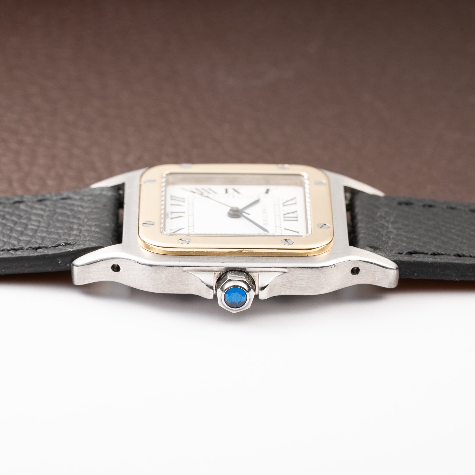 Cartier Santos Carrée Automatic Gold/Steel GM LM Ref. 2961 from 1980s