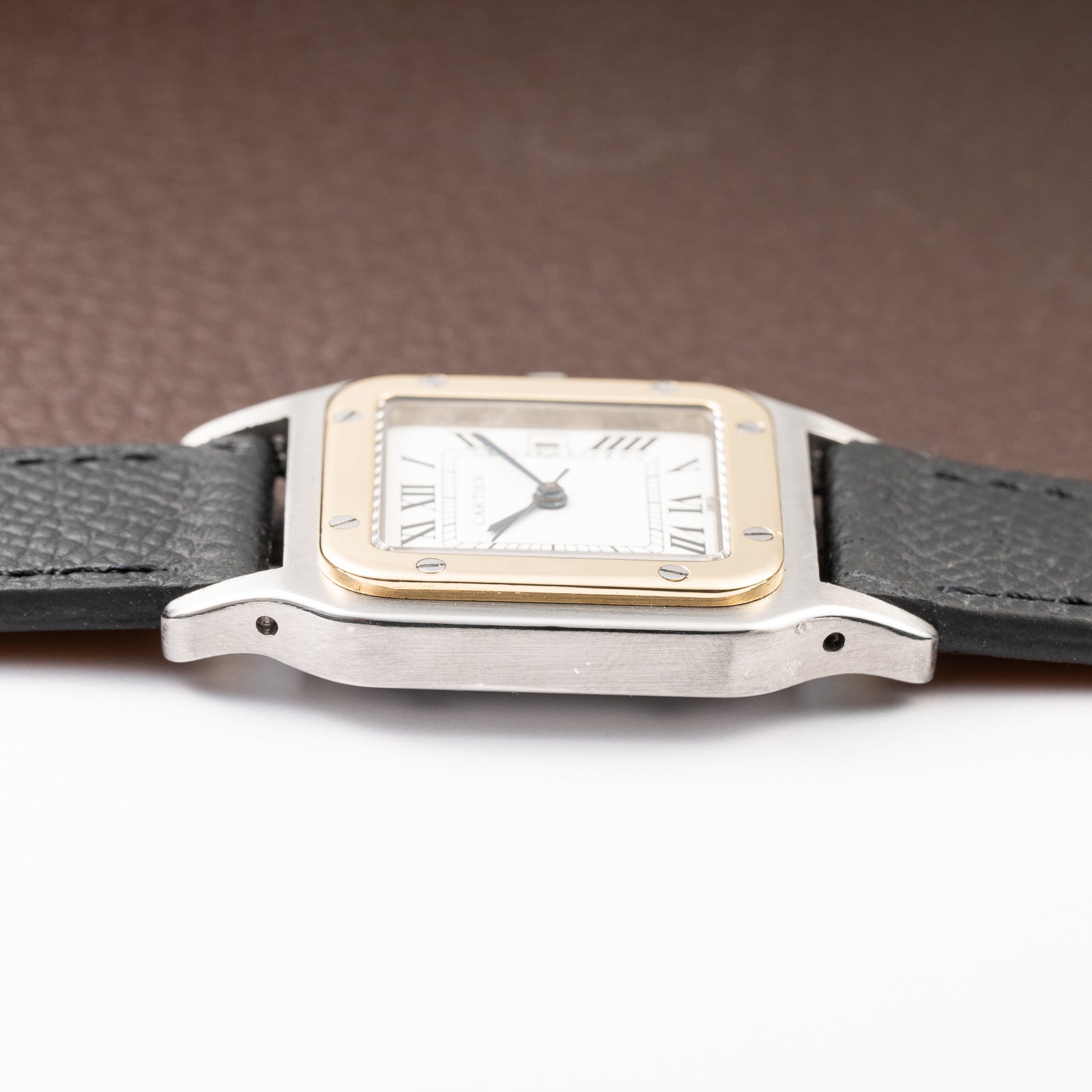 Cartier Santos Carrée Automatic Gold/Steel GM LM Ref. 2961 from 1980s