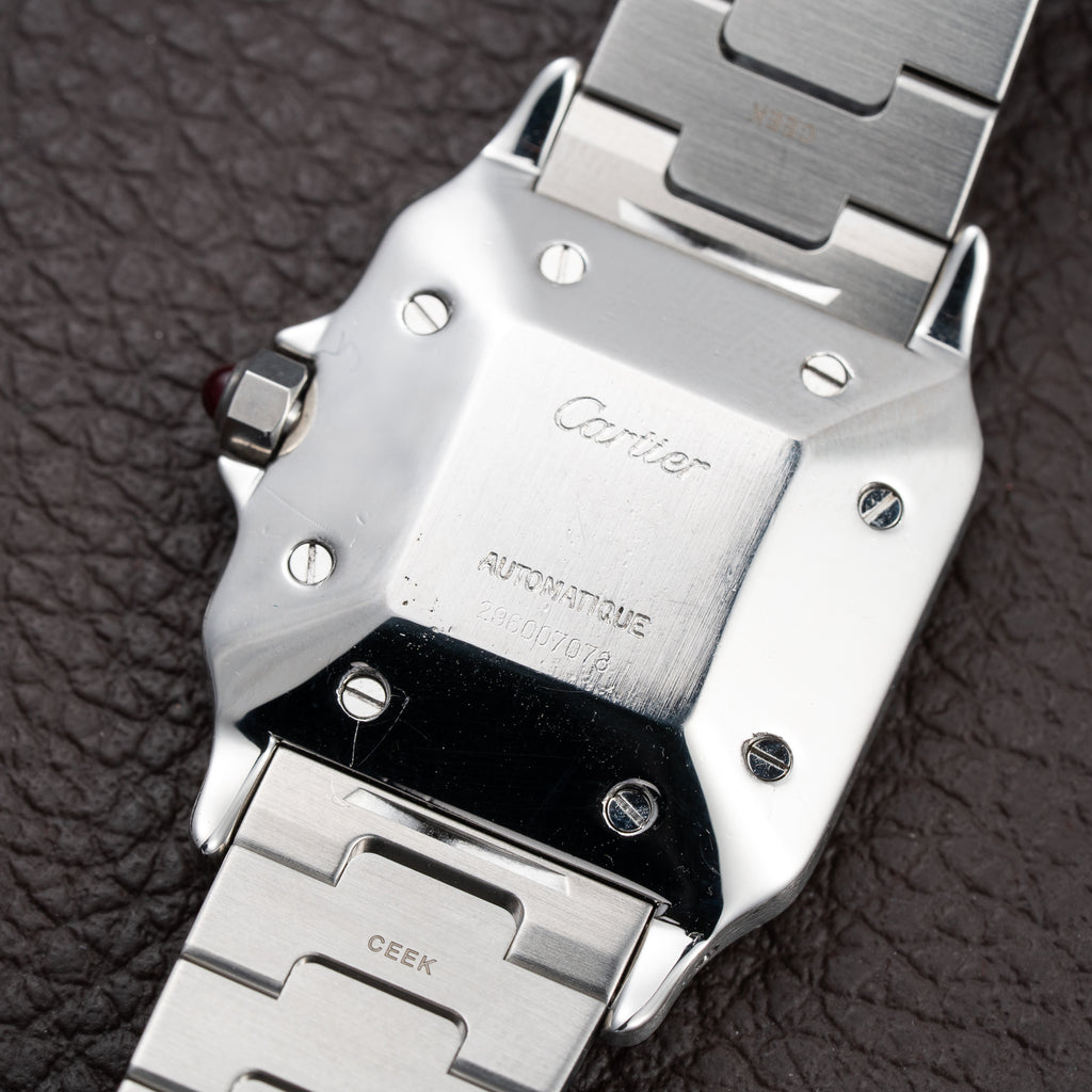 Cartier Santos Carrée Burgundy Red "Grenade" with Cartier Serviced 2026 Ref. 2960 from 1980s