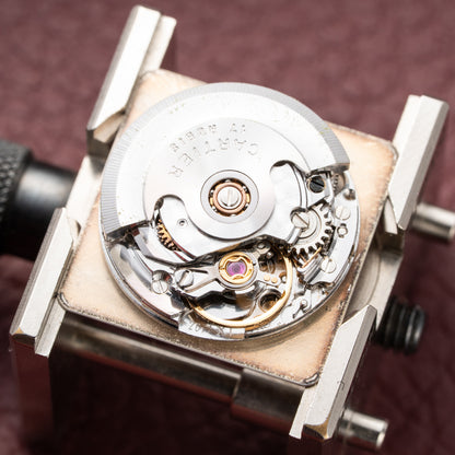 Cartier Santos Carrée Or Massif Gordon Gekko Unpolished 18k Yellow Gold Ref 2960 from 1980s