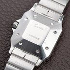 Cartier Santos Carrée Burgundy Red 'Swiss' Only GM Automatic Ref. 2960 From 1980s