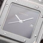 Cartier Santos Carrée Burgundy Red "Grenade" Full Set 1988 with Cartier Serviced 2026 Ref. 2960