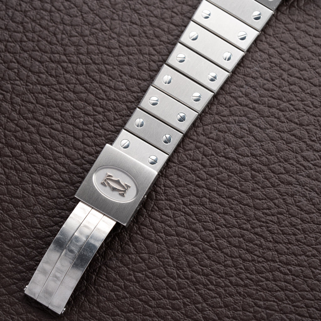 Cartier Santos Carrée Burgundy Red "Grenade" Full Set 1988 with Cartier Serviced 2026 Ref. 2960