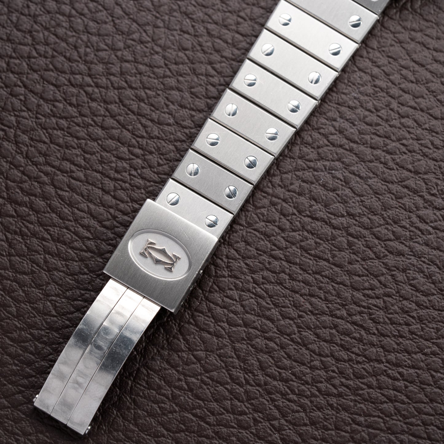 Cartier Santos Carrée Burgundy Red "Grenade" Full Set 1988 with Cartier Serviced 2026 Ref. 2960