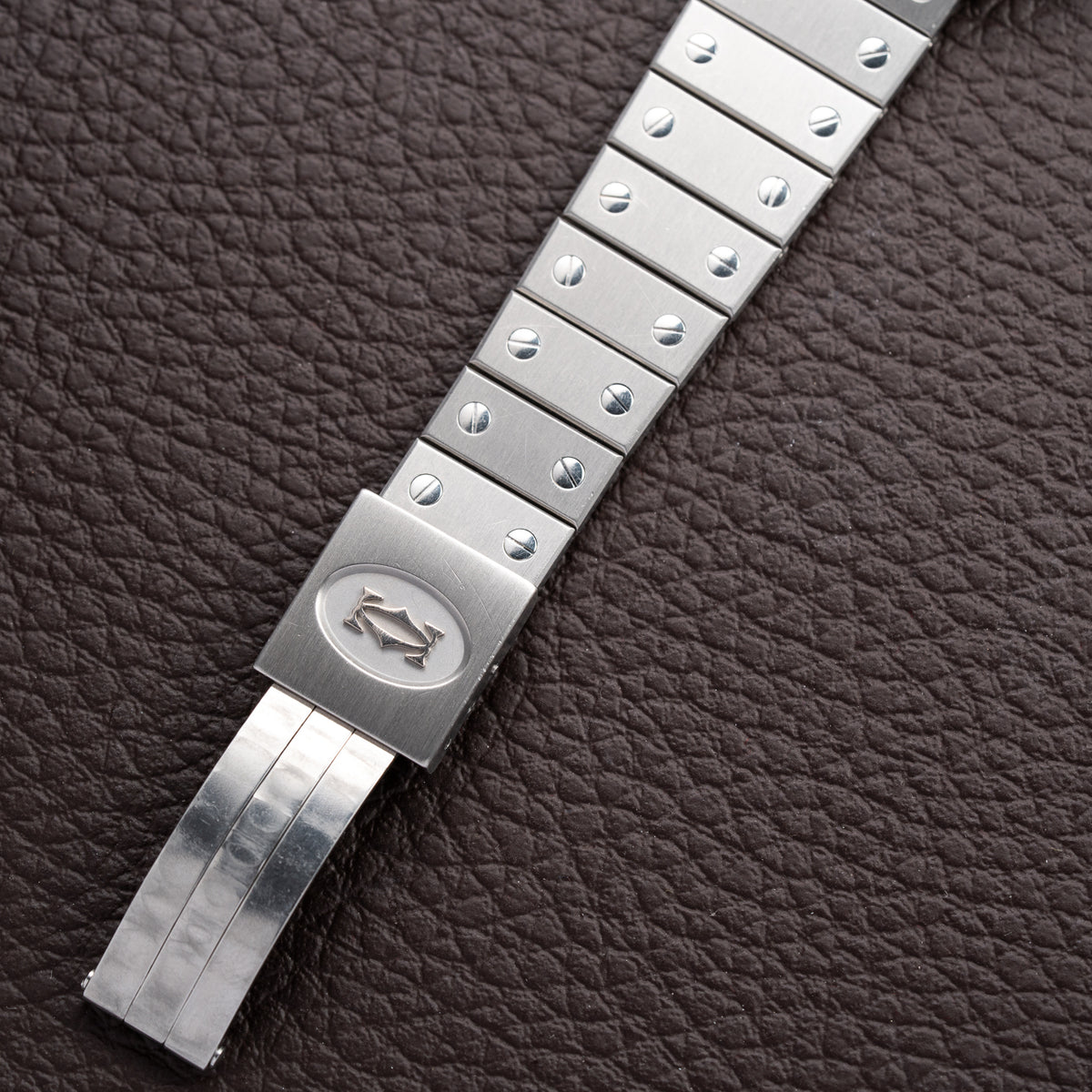 Cartier Santos Carrée Burgundy Red "Grenade" Full Set 1988 with Cartier Serviced 2026 Ref. 2960