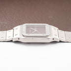 Cartier Santos Carrée Burgundy Red "Grenade" Full Set 1988 with Cartier Serviced 2026 Ref. 2960