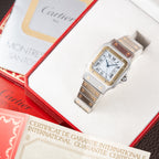 Cartier Santos Carrée GM Gold & Steel Ref. 2961 Full Set 1987