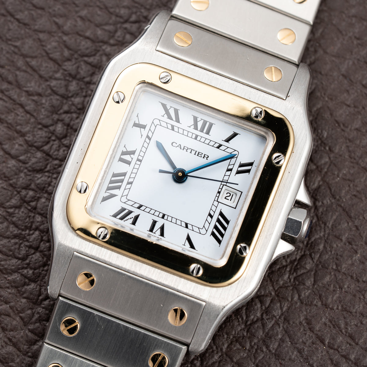 Cartier Santos Carrée GM Gold & Steel Ref. 2961 Full Set 1987
