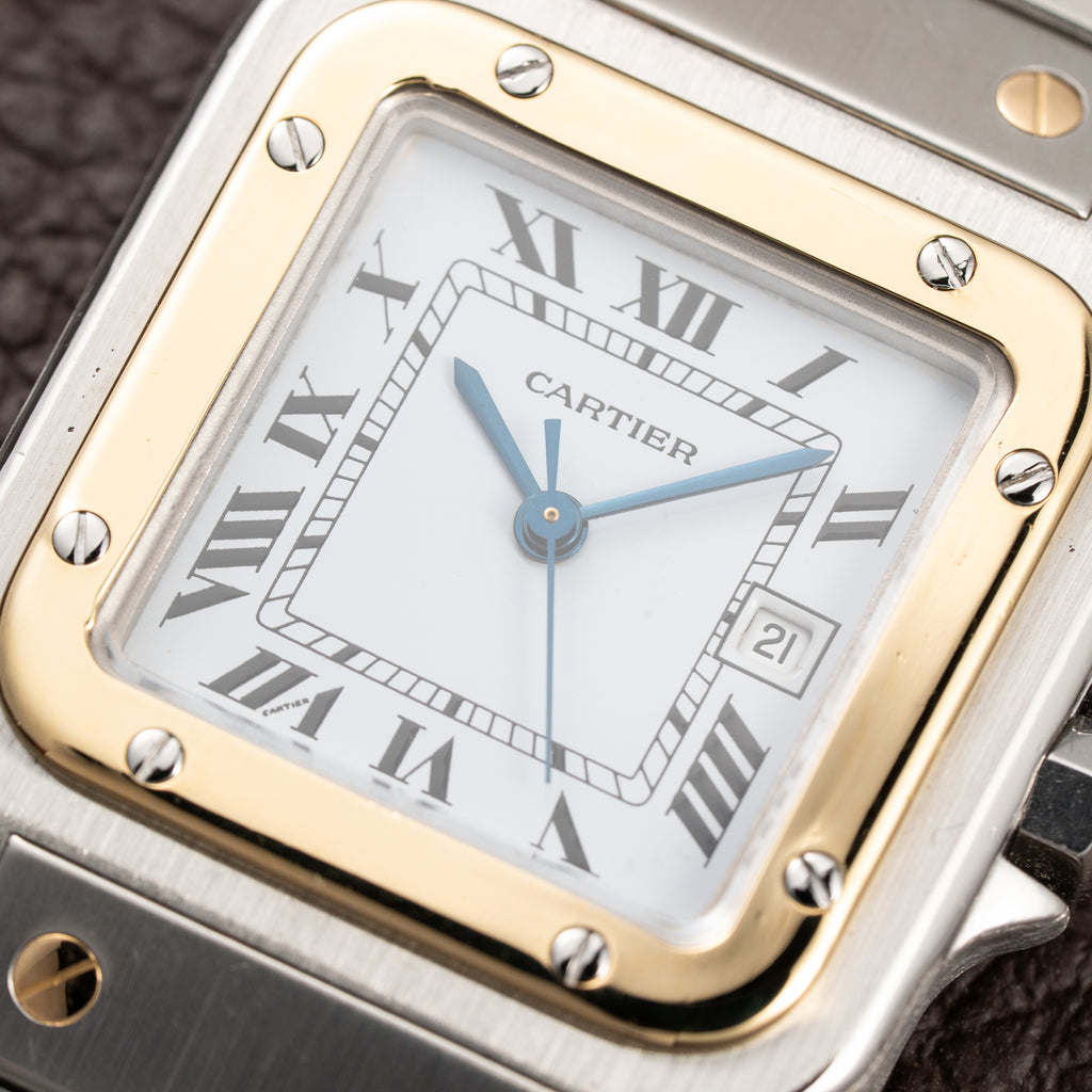 Cartier Santos Carrée GM Gold & Steel Ref. 2961 Full Set 1987
