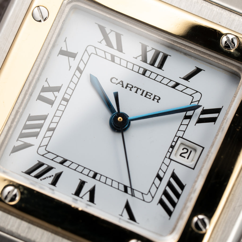 Cartier Santos Carrée GM Gold & Steel Ref. 2961 Full Set 1987