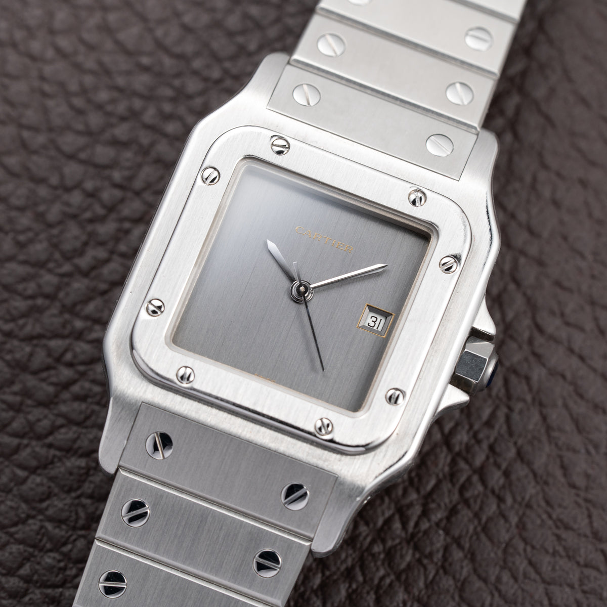 Cartier Santos Carrée Ghost 'Swiss' Only Grey Dial w/ Cartier Service 2026 Ref. 2960 from 1980s