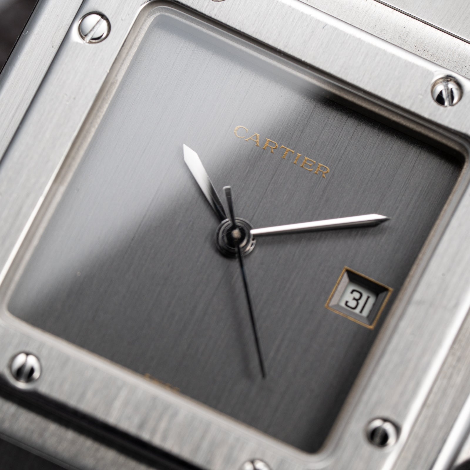 Cartier Santos Carrée Ghost 'Swiss' Only Grey Dial w/ Cartier Service 2026 Ref. 2960 from 1980s