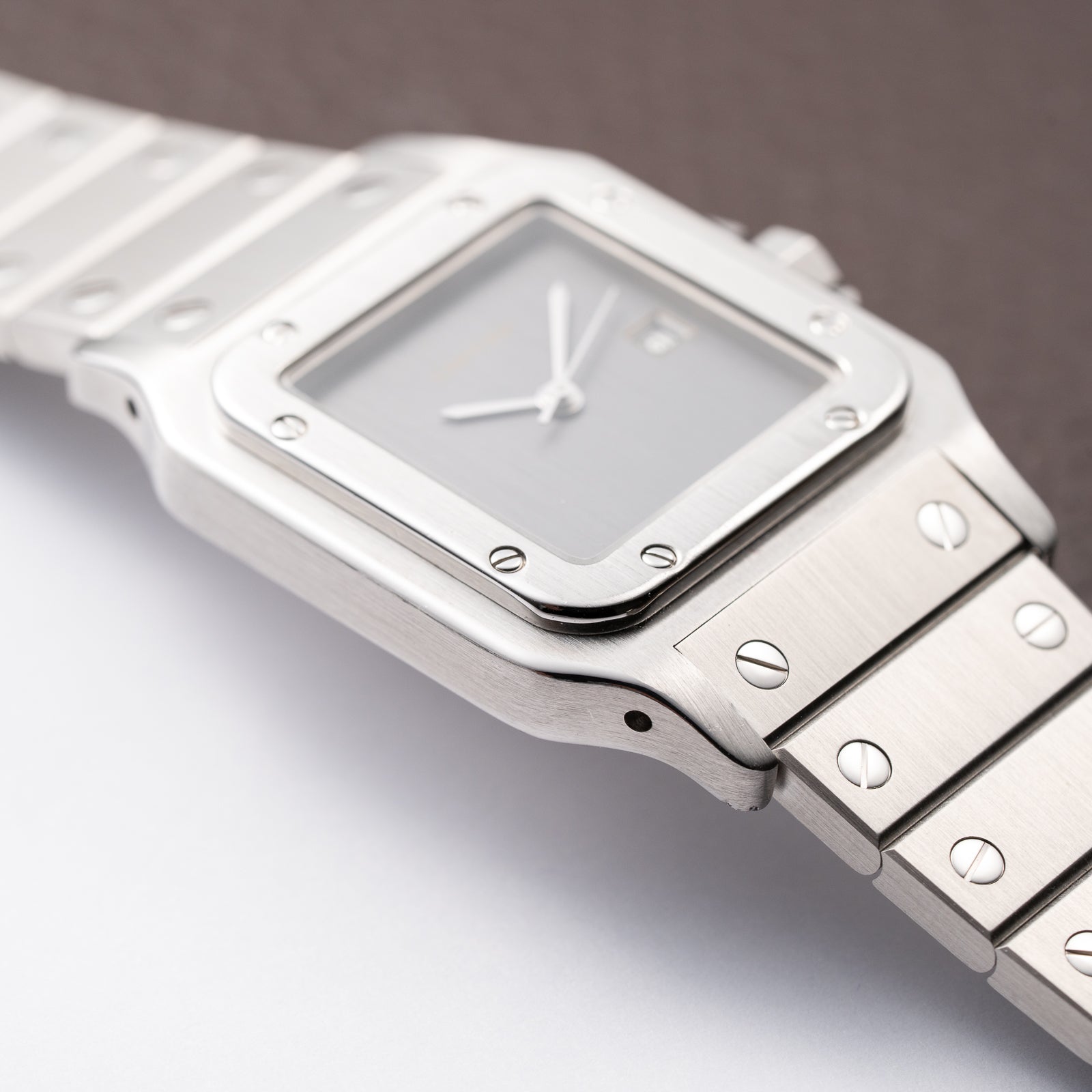 Cartier Santos Carrée Ghost 'Swiss' Only Grey Dial w/ Cartier Service 2026 Ref. 2960 from 1980s