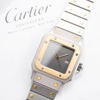 Cartier Santos Carrée Ghost 'Swiss' Grey Gold & Steel w/ Cartier Service 2026 Ref. 2961 From 1980s