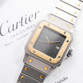 Cartier Santos Carrée Ghost 'Swiss' Grey Gold & Steel w/ Cartier Service 2026 Ref. 2961 From 1980s