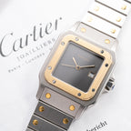 Cartier Santos Carrée Ghost 'Swiss' Grey Gold & Steel w/ Cartier Service 2026 Ref. 2961 From 1980s