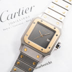 Cartier Santos Carrée Ghost 'Swiss' Grey Gold & Steel w/ Cartier Service 2026 Ref. 2961 From 1980s