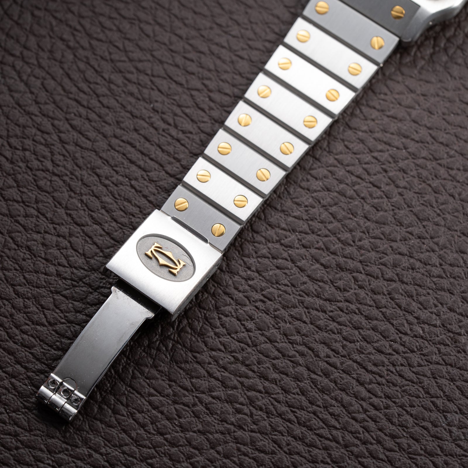 Cartier Santos Carrée Ghost 'Swiss' Grey Gold & Steel w/ Cartier Service 2026 Ref. 2961 From 1980s