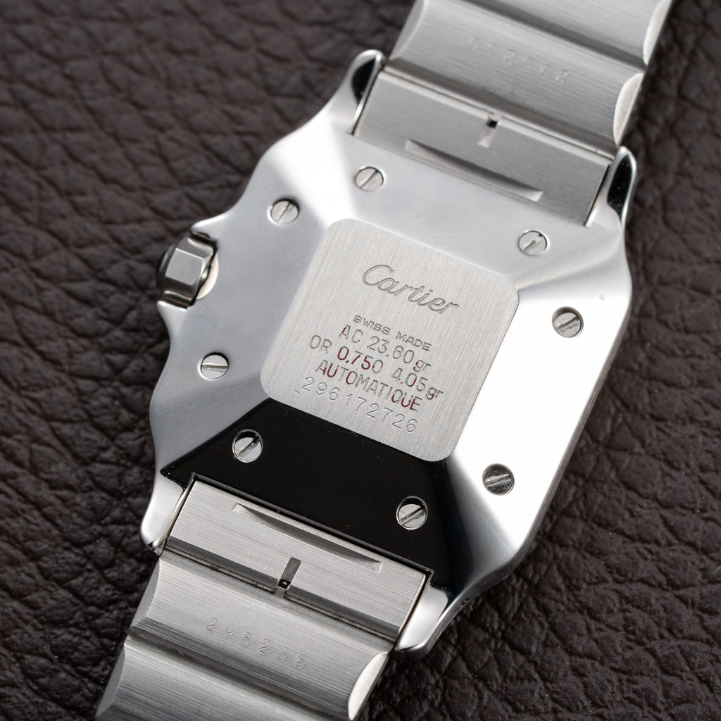 Cartier Santos Carrée Ghost 'Swiss' Grey Gold & Steel w/ Cartier Service 2026 Ref. 2961 From 1980s