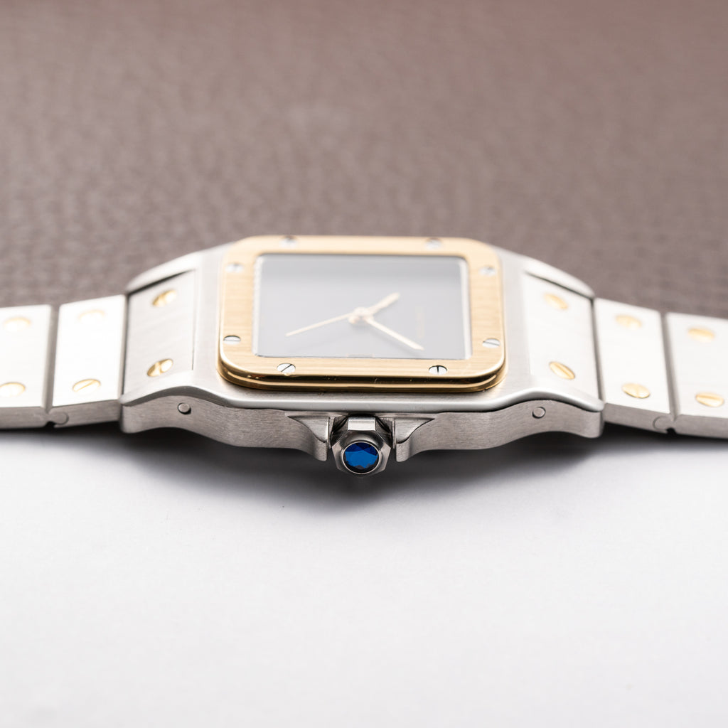 Cartier Santos Carrée Ghost 'Swiss' Grey Gold & Steel w/ Cartier Service 2026 Ref. 2961 From 1980s