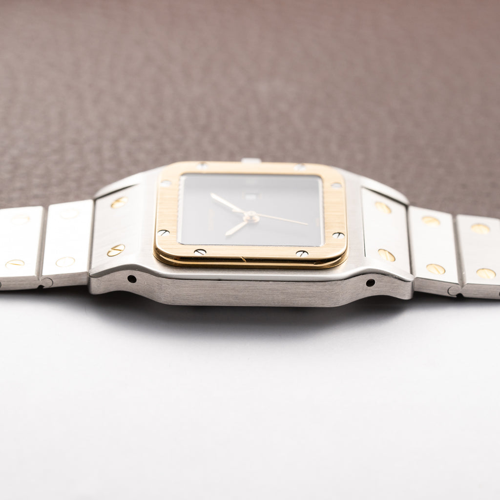 Cartier Santos Carrée Ghost 'Swiss' Grey Gold & Steel w/ Cartier Service 2026 Ref. 2961 From 1980s