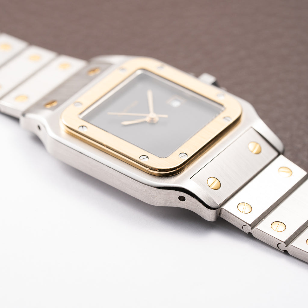 Cartier Santos Carrée Ghost 'Swiss' Grey Gold & Steel w/ Cartier Service 2026 Ref. 2961 From 1980s