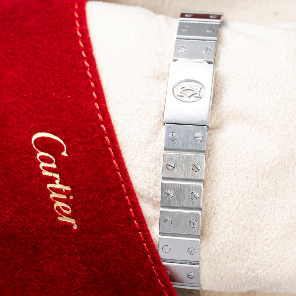 Cartier Santos Carrée “Ghost” PM Grey Dial Automatic Cartier Service 2026 Ref. 0901
