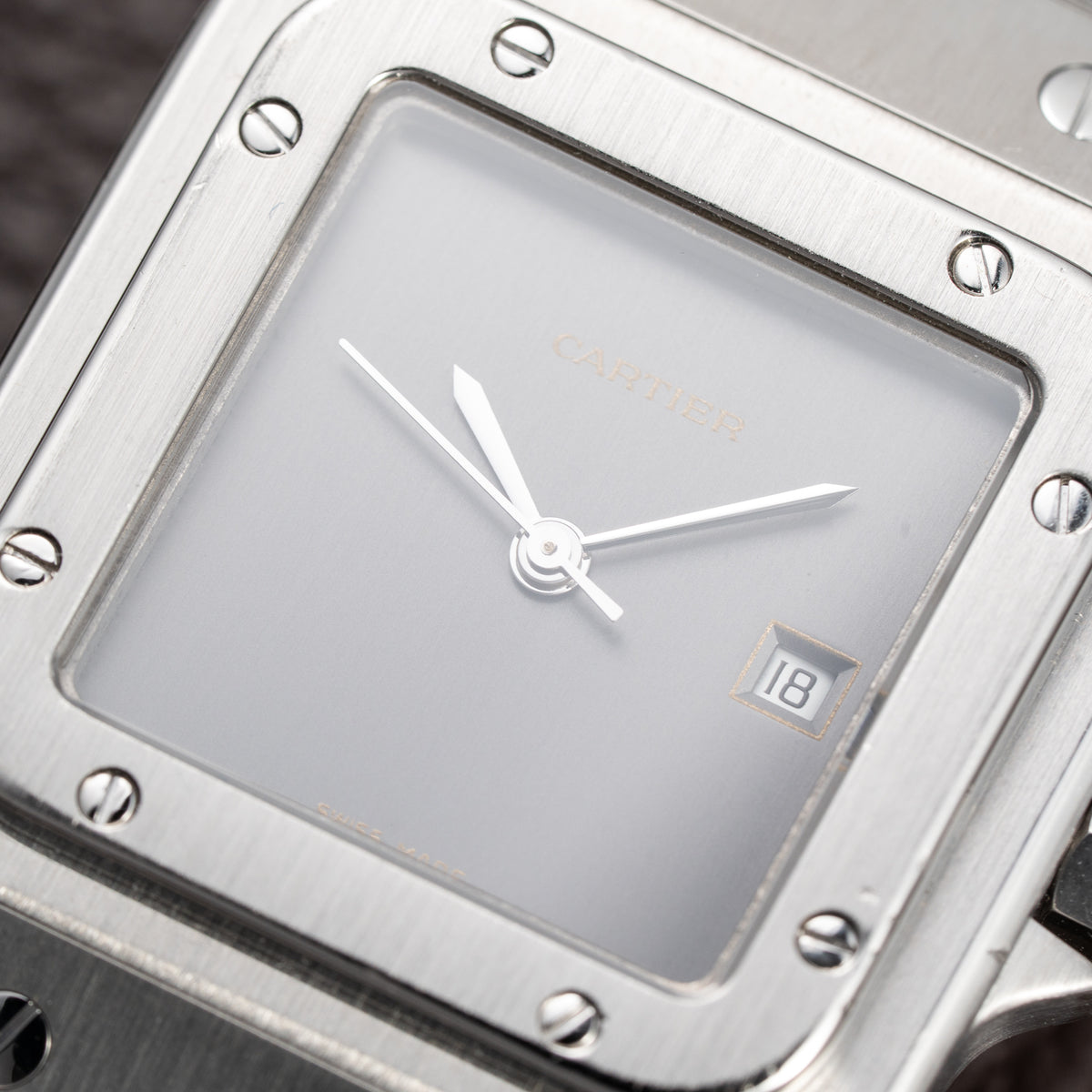 Cartier Santos Carrée 'Ghost' Grey Dial Cartier Service 2026 w/ 2-Year International Warranty Ref. 2960