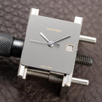 Cartier Santos Carrée “Ghost” Grey Stainless Steel Automatic Ref. 2960 from 1980s