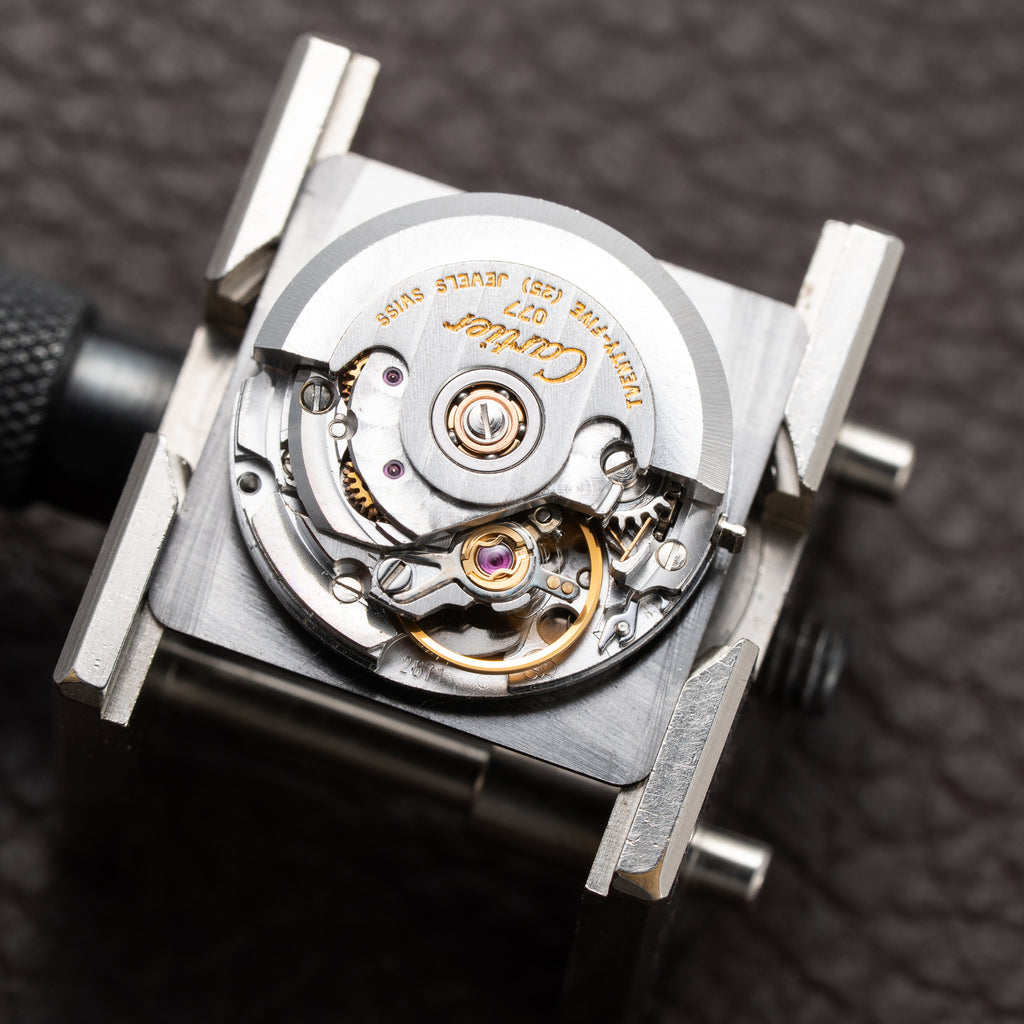 Cartier Santos Carrée “Ghost” Grey Stainless Steel Automatic Ref. 2960 from 1980s