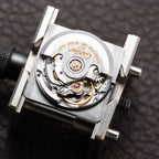 Cartier Santos Carrée “Ghost” Grey Stainless Steel Automatic Ref. 2960 from 1980s
