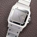 Cartier Santos Carrée “Ghost” Grey Stainless Steel Automatic Ref. 2960 from 1980s